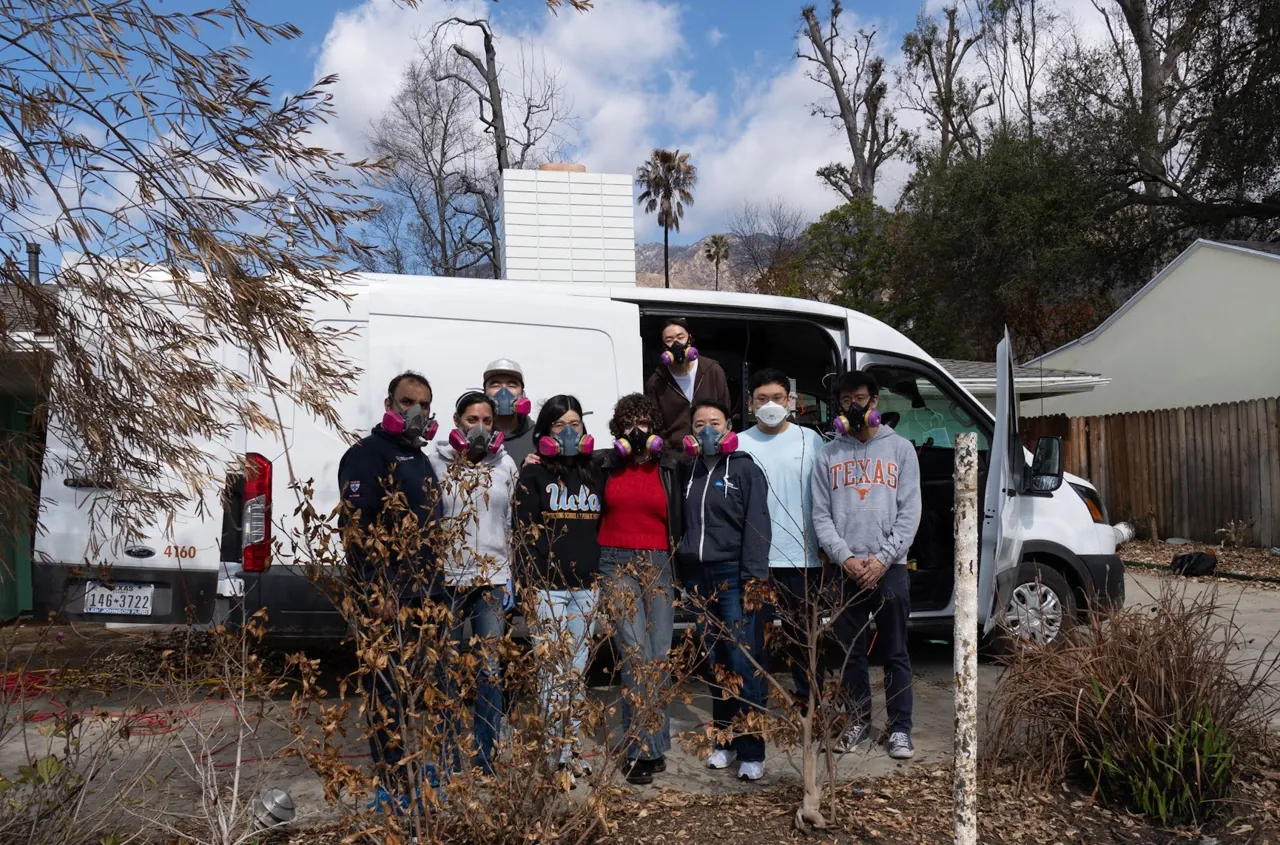 Researchers gathered for Los Angeles wildfire fieldwork